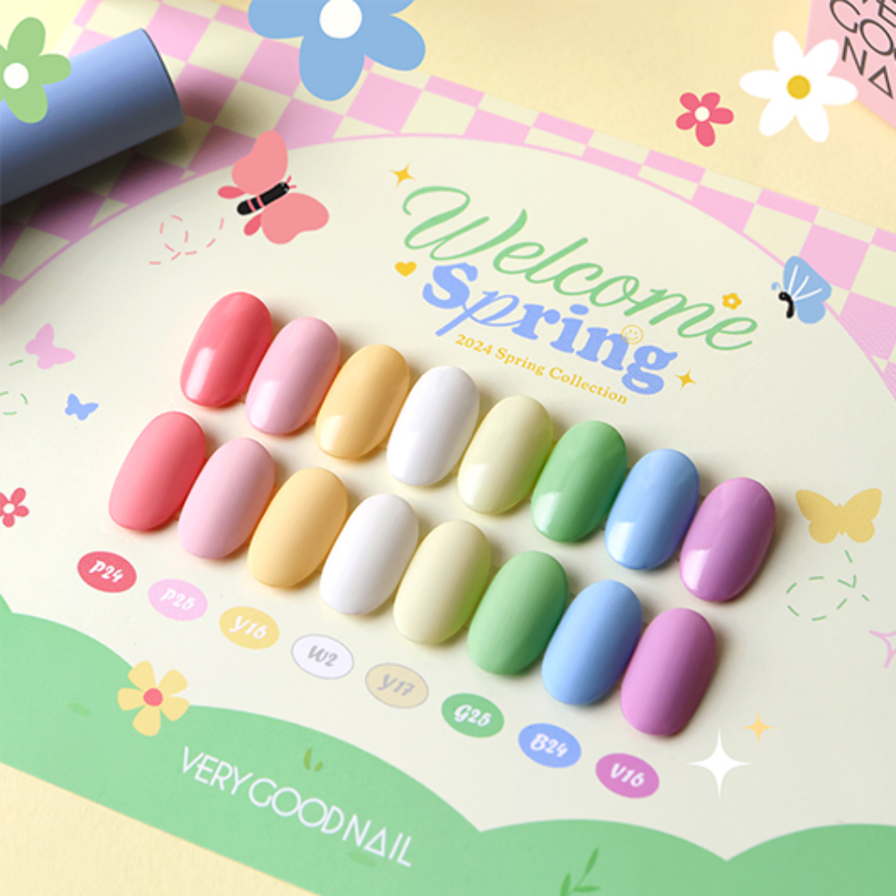Very Good Nail: Welcome Spring Solid Gel 8 Set