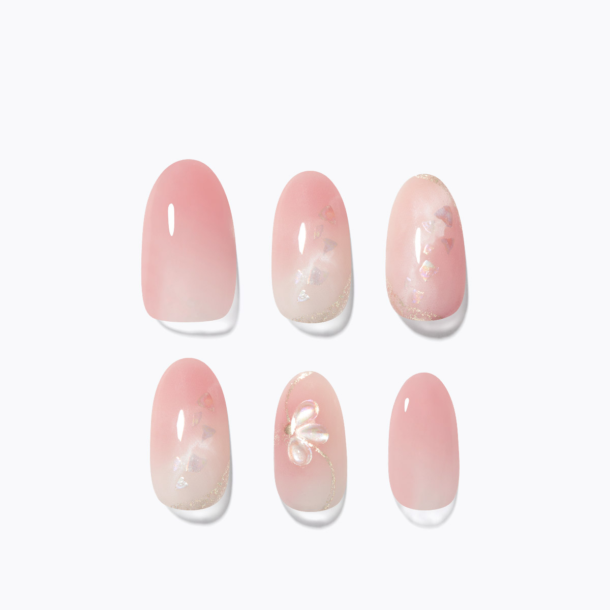 Dashing Diva Magic Press - Pink Floral (Almond)