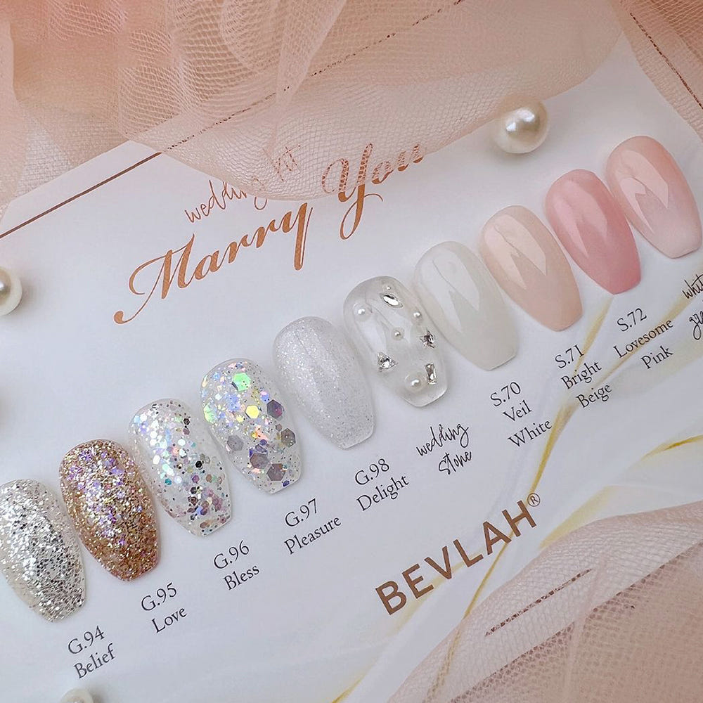 BEVLAH: Marry You Wedding Glitter & Syrup Gel 13 Colors Set
