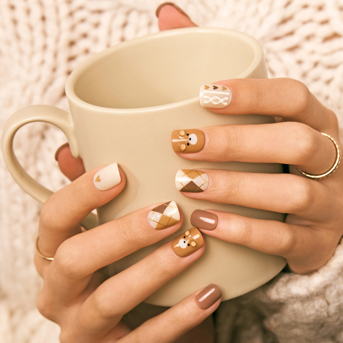 Dashing Diva Magic Press - Knit Bear (Short Square)