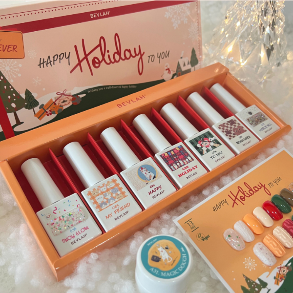 BEVLAH: Happy Holiday to You 8 Glitter Gel Set