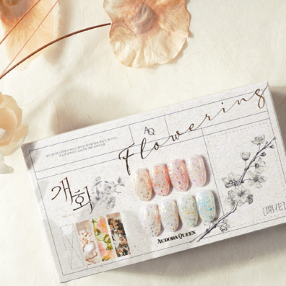 DGEL: Aurora Queen Bloom Collection Glitter Gel 8 Set