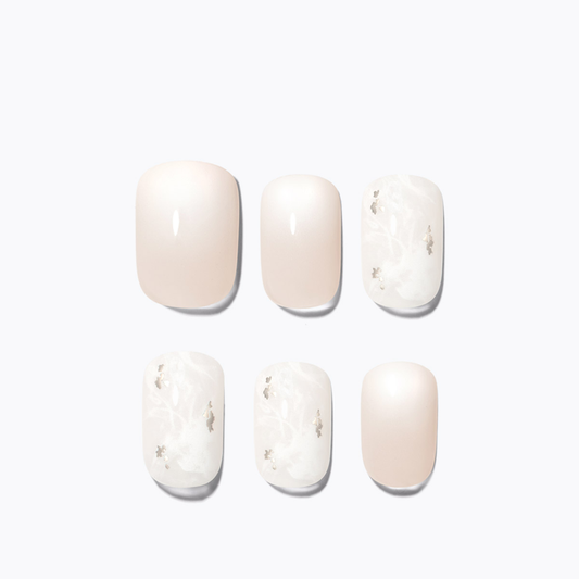 Dashing Diva Magic Press - White Marble (Regular Round)