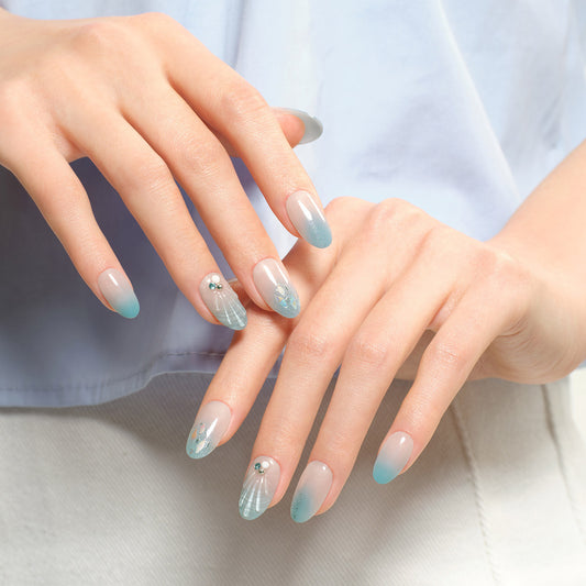 Dashing Diva Magic Press - Blue Shell (Almond)