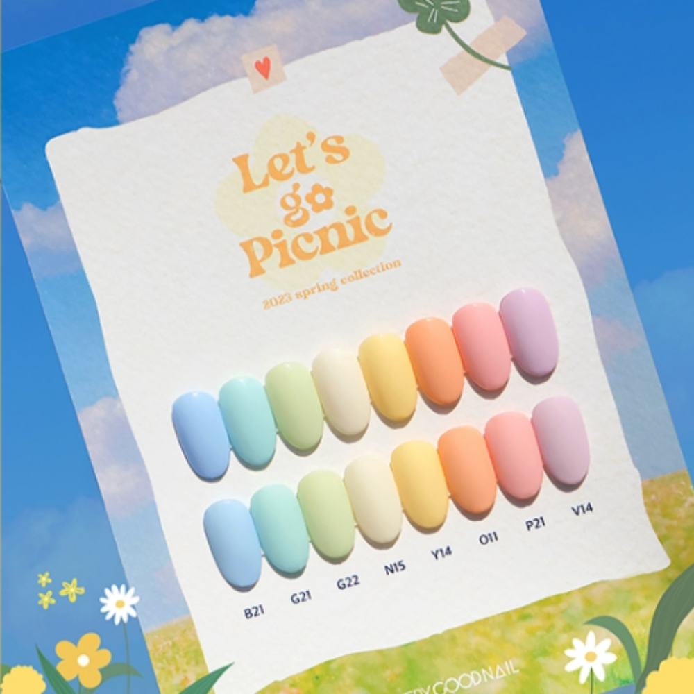 Very Good Nail: Let's Go Picnic Solid Gel 8 Set