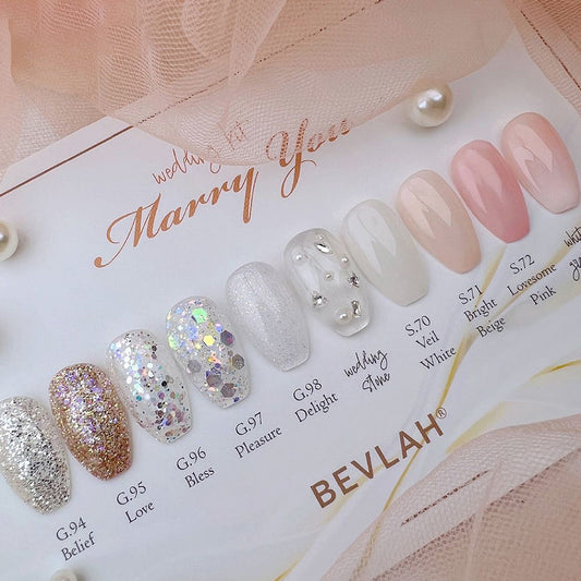 BEVLAH: Marry You Wedding Glitter & Syrup Gel 13 Colors Set