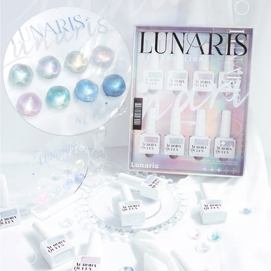 DGEL: Aurora Queen Lunaris Collection Glitter Gel 8 Set