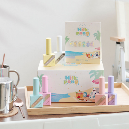 First Street Gel: Milk Pong Glitter 6 Set