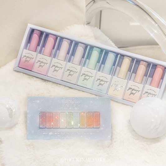 Yogurt Gel: Blooming Moment Syrup Glitter (9-Piece Set)