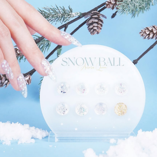 DGEL Aurora Queen: Snowball Glitter Gel (8-Piece Set)