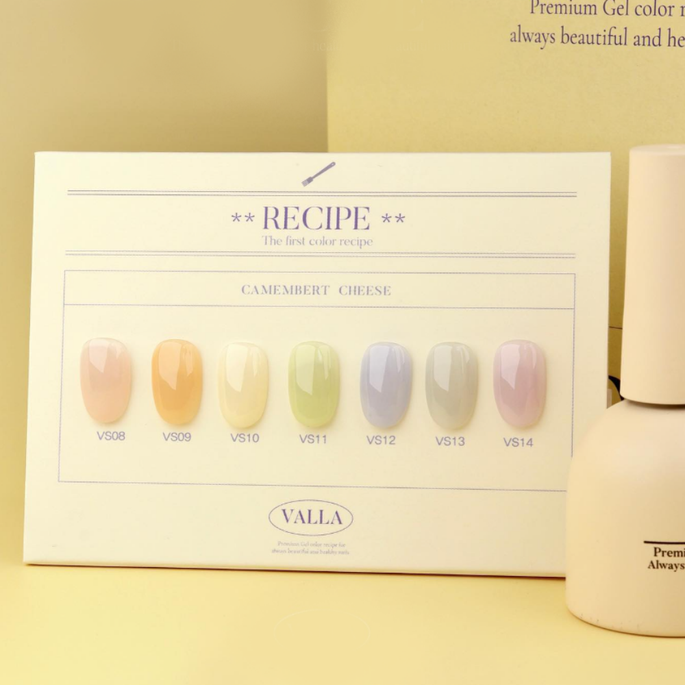 VALLA: Camembert Cheese Syrup Gel Nail (7-Piece Set)