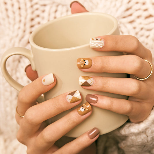 Dashing Diva Magic Press - Knit Bear (Short Square)