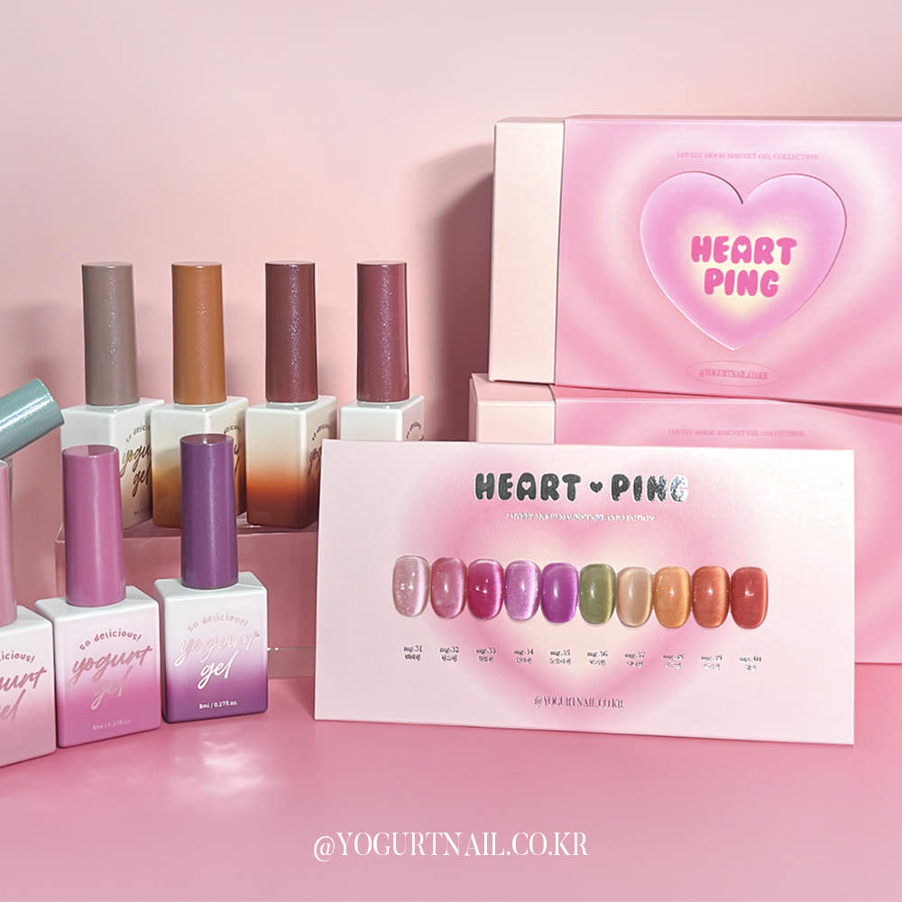 Yogurt Gel: Heart Ping Magnetic Gel (10-Piece Set)