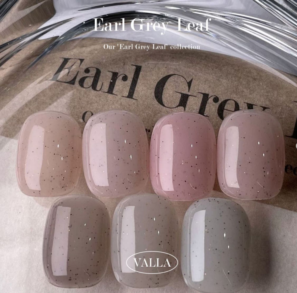 VALLA Earl Grey Leaf [7-piece Set] Fall Syrup Glitter Gel